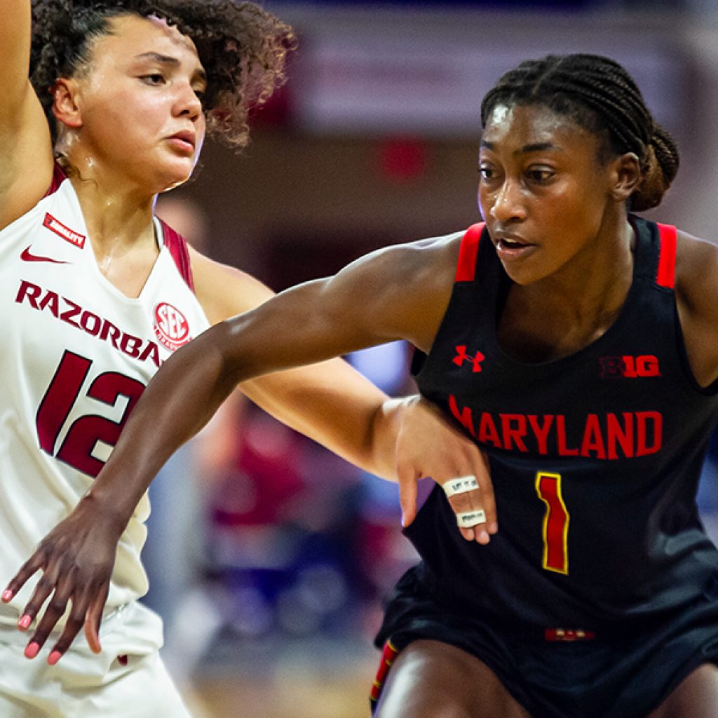 No. 12 Maryland, Nov. 14 Arkansas stage thriller in final game of women's #BeachBubble